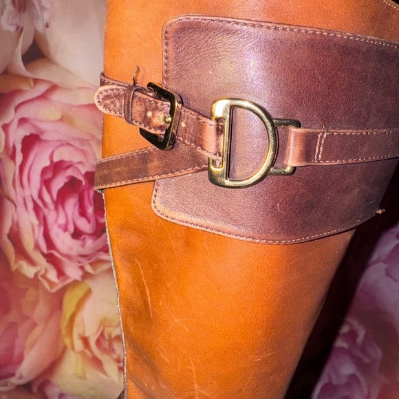 Cole Haan and Nike Air Brown Leather Heeled Boots - Picture 5 of 7